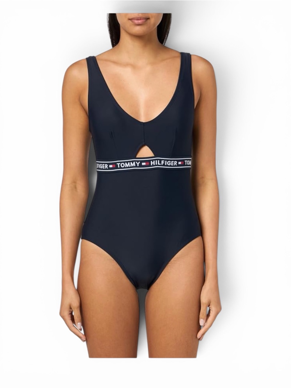 Tommy Hilfiger Navy One-Piece with Logo Underbust Band